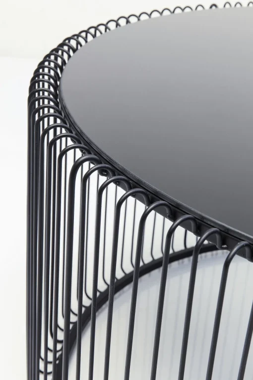 KARE Design TAVOLINO DA CAFFÈ WIRE UNO NERO Ø80CM - KARE> Tavolo Basso