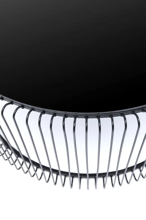 KARE Design TAVOLINO DA CAFFÈ WIRE UNO NERO Ø80CM - KARE> Tavolo Basso