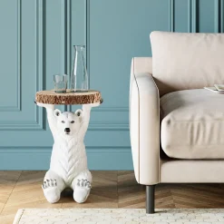 KARE Design Tavolino D'appoggio Animal Polar Bear Ø37cm - KARE></noscript> Tavolo Basso