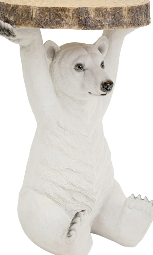 KARE Design Tavolino D'appoggio Animal Polar Bear Ø37cm - KARE> Tavolo Basso