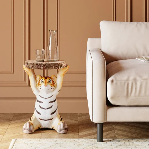 KARE Design Tavolino D'appoggio Animal Tiger Ø35cm - KARE> Tavolo Basso