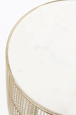 KARE Design Tavolino d'appoggio Beam marmo bianco/ottone Ø32 cm - KARE></noscript> Tavolo Basso