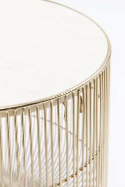 KARE Design Tavolino d'appoggio Beam marmo bianco/ottone Ø32 cm - KARE></noscript> Tavolo Basso