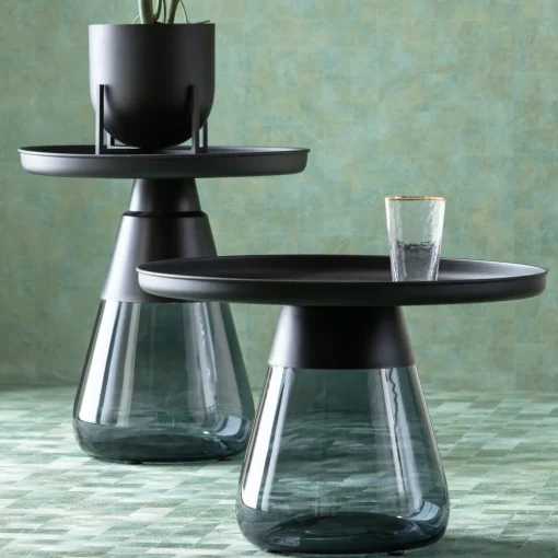 KARE Design Tavolino d'appoggio Bottiglia Smoke Ø 50cm - KARE> Tavolo Basso