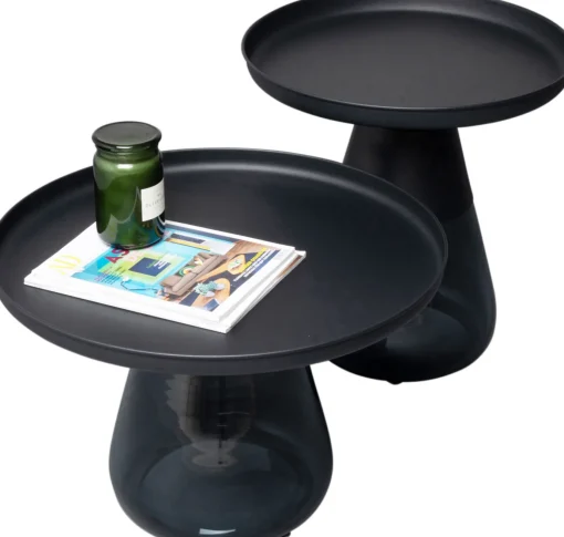 KARE Design Tavolino d'appoggio Bottiglia Smoke Ø 50cm - KARE> Tavolo Basso