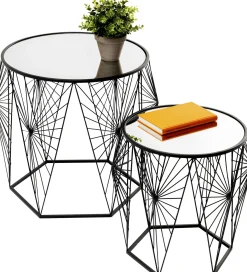 KARE Design Tavolino d'appoggio Cobweb nero (2/Set) - KARE></noscript> Tavolo Basso
