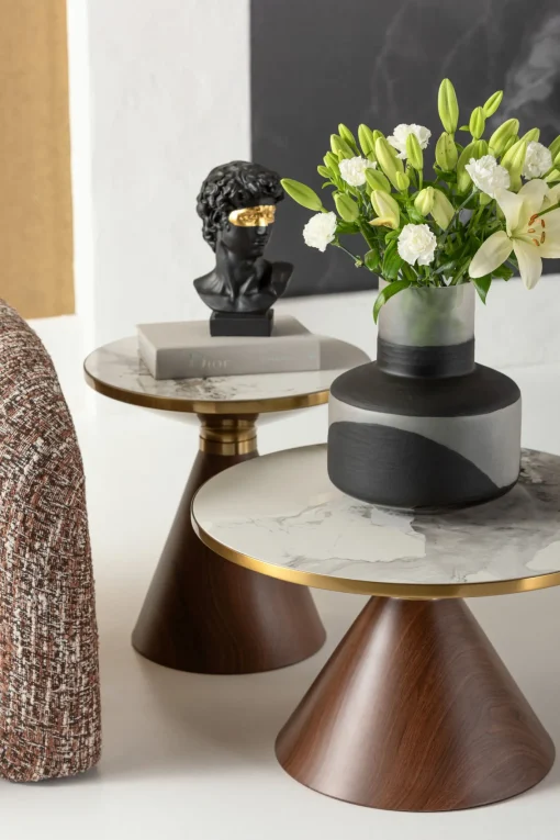 KARE Design Tavolino d'appoggio Cono Ceramica Ø50cm - KARE> Tavolo Basso
