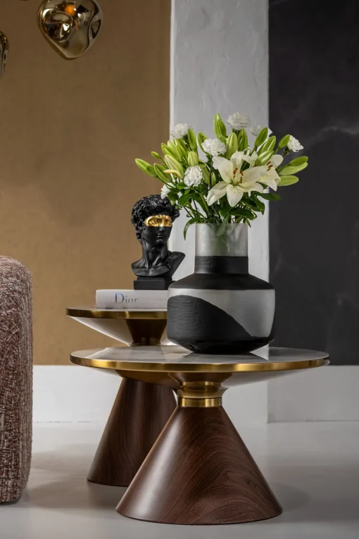KARE Design Tavolino d'appoggio Cono Ceramica Ø50cm - KARE> Tavolo Basso