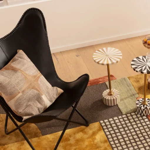 KARE Design Tavolino d'appoggio Domero Cirque ottone bianco Ø25cm - KARE> Tavolo Basso