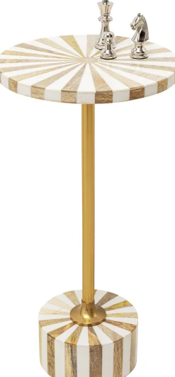 KARE Design Tavolino d'appoggio Domero Cirque ottone bianco Ø25cm - KARE> Tavolo Basso