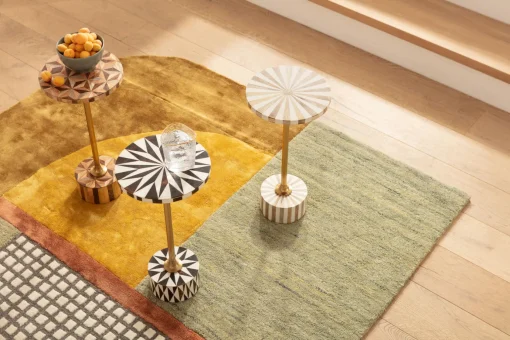KARE Design Tavolino d'appoggio Domero Geo ottone Ø25cm - KARE> Tavolo Basso
