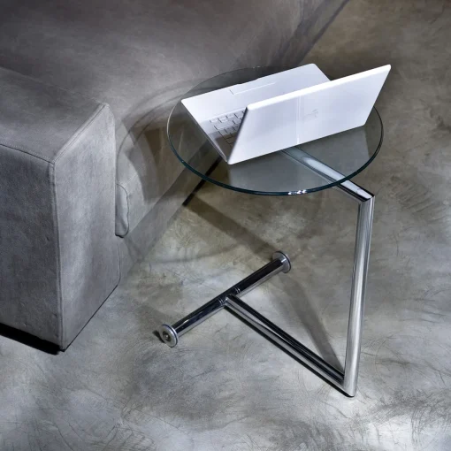 KARE Design Tavolino d'appoggio Easy Living vetro chiaro Ø46 cm - KARE> Tavolo Basso