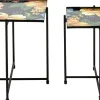 KARE Design Tavolino d'appoggio Flowers Garden quadrato (2/set - KARE> Tavolo Basso