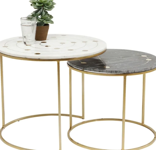 KARE Design TAVOLINO D'APPOGGIO MYSTIC ROUND PICCOLO (2/SET) Ø - KARE> Tavolo Basso
