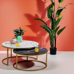 KARE Design Tavolino D'appoggio Mystic Round (2/Set) Ø90cm - KARE> Tavolo Basso