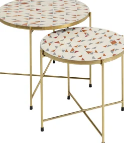 KARE Design Tavolino d'appoggio Priya bianco (2/set) - KARE> Tavolo Basso