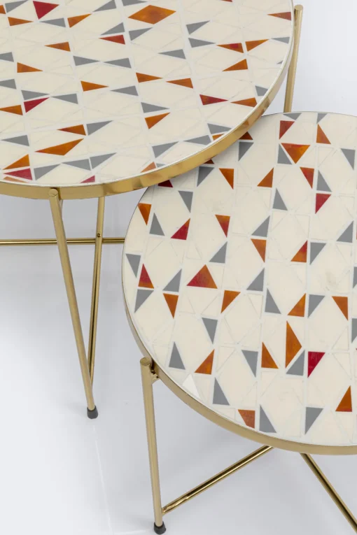 KARE Design Tavolino d'appoggio Priya bianco (2/set) - KARE> Tavolo Basso