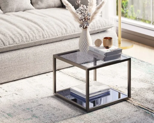 KARE Design Tavolino d'appoggio Quadro nero 50x50cm - KARE> Tavolo Basso