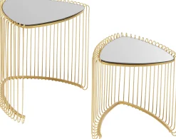KARE Design Tavolino d'appoggio Wire Triangle oro (2/Set) - KARE></noscript> Tavolo Basso