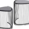KARE Design Tavolino d'appoggio Wire Triangle nero (2/Set) - KARE> Tavolo Basso