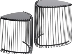KARE Design Tavolino d'appoggio Wire Triangle nero (2/Set) - KARE> Tavolo Basso