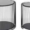 KARE Design Tavolino d'appoggio Wire Cut Out nero (2/Set) - KARE> Tavolo Basso