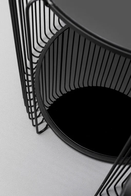 KARE Design Tavolino d'appoggio Wire Cut Out nero (2/Set) - KARE> Tavolo Basso