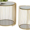 KARE Design Tavolino d'appoggio Wire Double Brass (2/Set) - KARE> Tavolo Basso