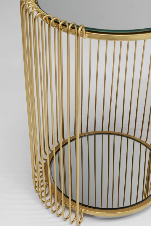 KARE Design Tavolino d'appoggio Wire Double Brass (2/Set) - KARE> Tavolo Basso
