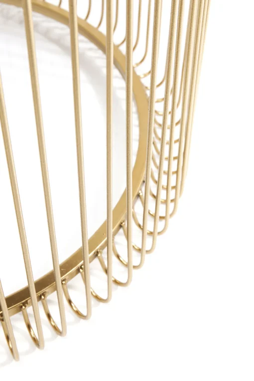 KARE Design TAVOLINO D'APPOGGIO WIRE OTTONE (2/SET) Ø44CM - KARE> Tavolo Basso