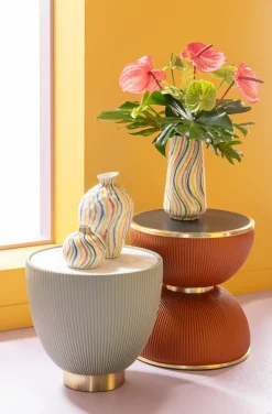 KARE Design Tavolino Endless Vegas arancione Ø47cm - KARE></noscript> Tavolo Basso