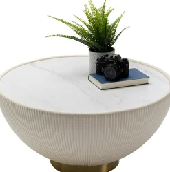 KARE Design Tavolino Endless Vegas bianco Ø71cm - KARE> Tavolo Basso