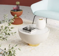 KARE Design Tavolino Endless Vegas bianco Ø71cm - KARE></noscript> Tavolo Basso