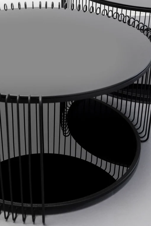 KARE Design Tavolino Wire Double nero (2/Set) - KARE> Tavolo Basso