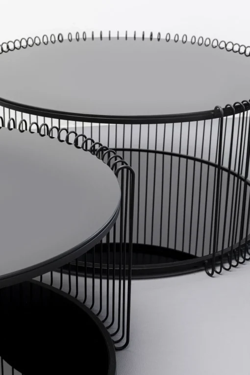 KARE Design Tavolino Wire Double nero (2/Set) - KARE> Tavolo Basso