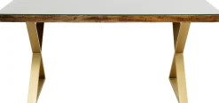 KARE Design Tavolo Conley Cross ottone 180x90cm - KARE> Tavoli