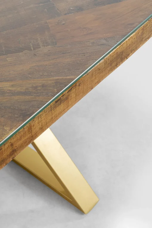 KARE Design Tavolo Conley Cross ottone 180x90cm - KARE> Tavoli