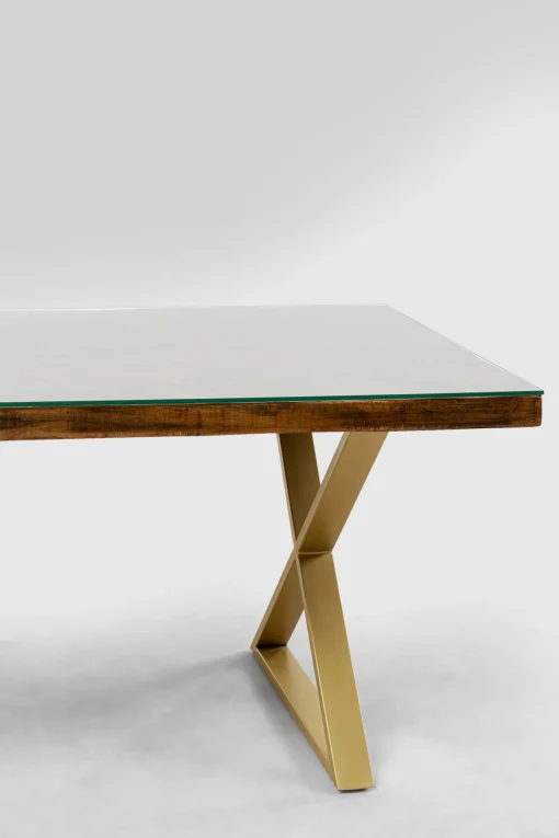 KARE Design Tavolo Conley Cross ottone 180x90cm - KARE> Tavoli