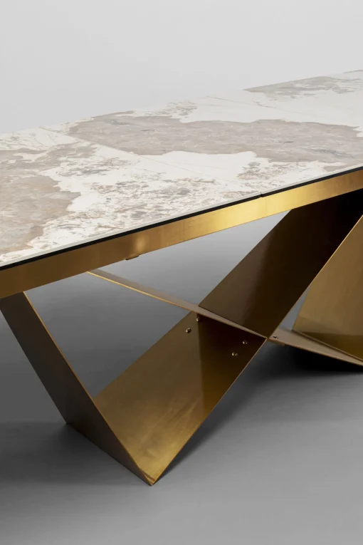 KARE Design Tavolo estensibile Connesso ottone 200(+60)x90cm - KARE> Tavoli