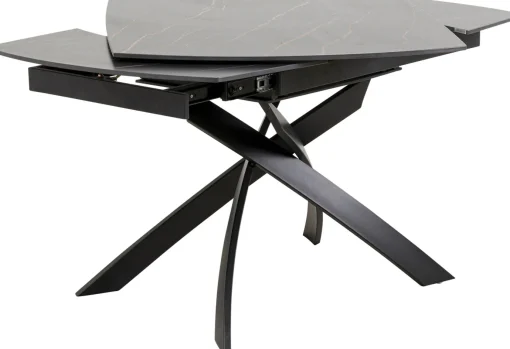 KARE Design Tavolo estensibile Twist nero 120(30+30)x90cm - KARE> Tavoli