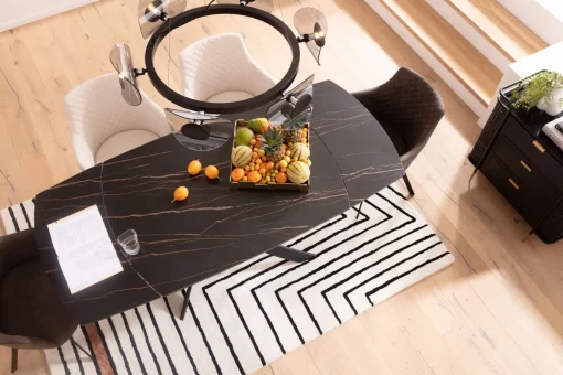 KARE Design Tavolo estensibile Twist nero 120(30+30)x90cm - KARE> Tavoli