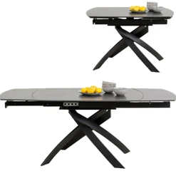 KARE Design Tavolo estensibile Twist nero 120(30+30)x90cm - KARE></noscript> Tavoli