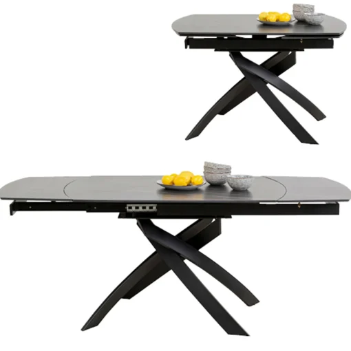 KARE Design Tavolo estensibile Twist nero 120(30+30)x90cm - KARE> Tavoli