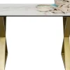 KARE Design Tavolo Eternity Cross Ottone 160x80cm - KARE> Tavoli