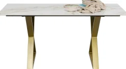 KARE Design Tavolo Eternity Cross Ottone 160x80cm - KARE> Tavoli