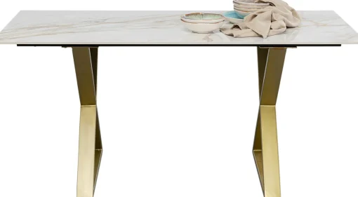 KARE Design Tavolo Eternity Cross Ottone 160x80cm - KARE> Tavoli