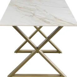 KARE Design Tavolo Eternity Cross Ottone 160x80cm - KARE> Tavoli