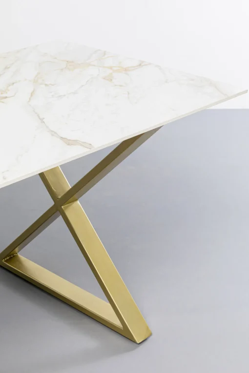 KARE Design Tavolo Eternity Cross Ottone 160x80cm - KARE> Tavoli