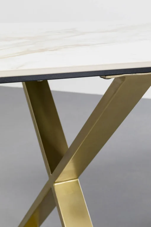KARE Design Tavolo Eternity Cross Ottone 160x80cm - KARE> Tavoli