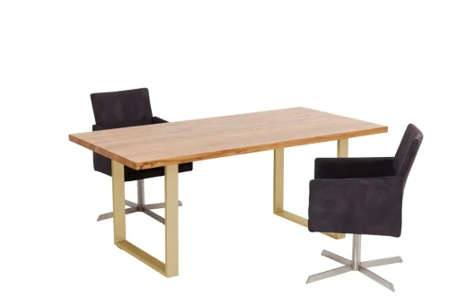 KARE Design Tavolo Jackie quercia-ottone 160x80 - KARE> Tavoli